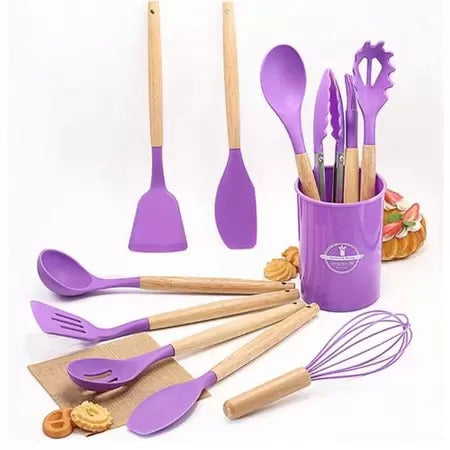 Kit de Utensílios de Silicone - Peças ideais para os diversos preparos na cozinha