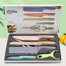 Kit Facas Profissional em Aço Inoxidável com 6 Peças