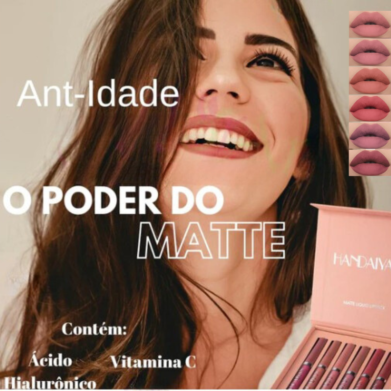 Batom Ultra Matte - Seus Lábios Incríveis - Compre 3 LEVE 6 + caixa exclusiva