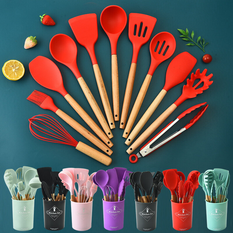 Kit de Utensílios de Silicone - Peças ideais para os diversos preparos na cozinha