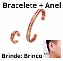 Bracelete e Anel Terapêuticos - Reduz Dores, Ansiedade e Emagrece - Ganhe 1 Par de Brincos de Brinde