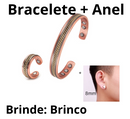 Bracelete e Anel Terapêuticos - Reduz Dores, Ansiedade e Emagrece - Ganhe 1 Par de Brincos de Brinde