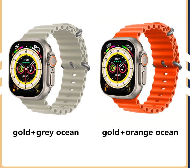 SmartWatch Série 8 Ultra - Tecnologia e performance ao seu alcance - 2 Relógios + Pulseira Ocean - Ótima opção para presentear