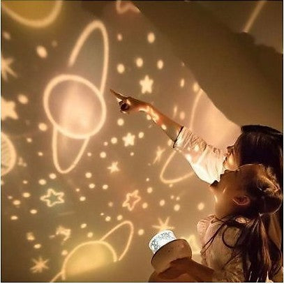 Luminária Infantil Projetor Galaxia Abajur Giratória Led