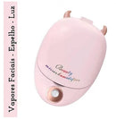 Umidificador Vaporizador Rosto Portátil Pele Com Espelho