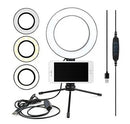 Ring Light Led Mesa Iluminador Pequena Tripé 6 Polegada 16cm